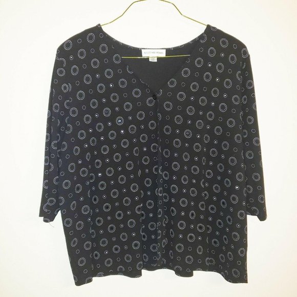 August Max Woman plus size 2X cardigan rhinestone - Picture 7 of 11